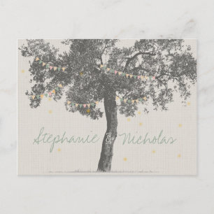 Rustic Tree Wedding Save the Date Kaarten