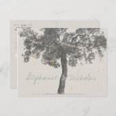 Rustic Tree Wedding Save the Date Kaarten (Voorkant / Achterkant)