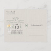 Rustic Tree Wedding Save the Date Kaarten (Achterkant)