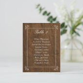 Rustic Tree Wedding Zitting Grafiek Briefkaart (Staand voorkant)