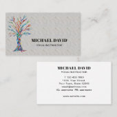 Rustic Tree Yoga Instructor Visitekaartje (Voorkant / Achterkant)