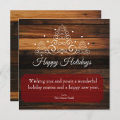 Rustic Trees Feestdagenkaart (Voorkant / Achterkant)