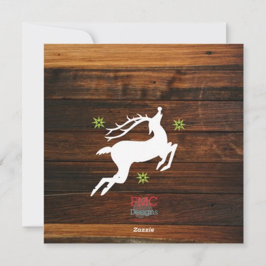 Rustic Trees Feestdagenkaart (Achterkant)