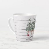 Rustic Trees kerstfeestdag latte Mok (Linkerhoek)