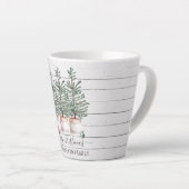 Rustic Trees kerstfeestdag latte Mok (Rechterhoek)