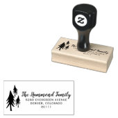 Rustic Trees Retouradres Rubberstempel (Gestempeld)