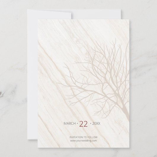 Rustic Trees we doen het op de datum Kaart (Achterkant)