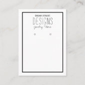 Rustic Trendy Earring Display Kaart Visitekaartje (Voorkant)