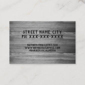 Rustic Trendy Modern Barber Scissors Barbershop Visitekaartje (Achterkant)
