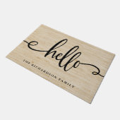 Rustic Trendy Typografie | Hallo Deurmat (Schuin)