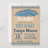 Rustic Tribal Baby shower Invitation (jongen) Kaart (Voorkant)