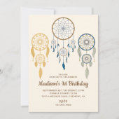 Rustic Tribal Boho Dream Catchers Verjaardagsfeest Kaart (Voorkant)