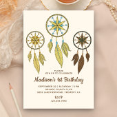 Rustic Tribal Boho Dream Catchers Verjaardagsfeest Kaart