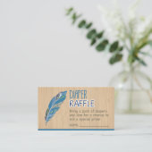 Rustic Tribal Diaper Raffle Ticket (jongen) Informatiekaartje (Staand voorkant)