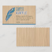 Rustic Tribal Diaper Raffle Ticket (jongen) Informatiekaartje (Voorkant / Achterkant)