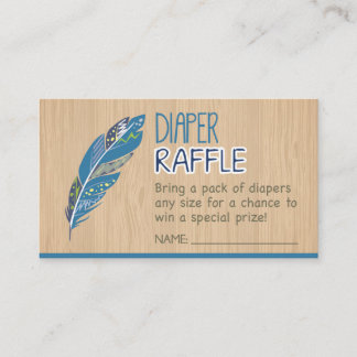 Rustic Tribal Diaper Raffle Ticket (jongen) Informatiekaartje