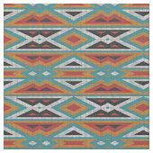 Rustic Tribe Mosaic Native American Indian Pattern Stof (Close Up)