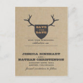 Rustic Trophy Grijs Save the Date Aankondigingskaart (Voorkant)