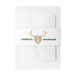 Rustic Trophy Groene Buik Band Uitnodigingen Wikkel