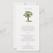 Rustic Tropical Beach Palm Trees Wedding Menu Kaar (Voorkant)