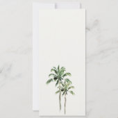 Rustic Tropical Beach Palm Trees Wedding Menu Kaar Kaart (Achterkant)