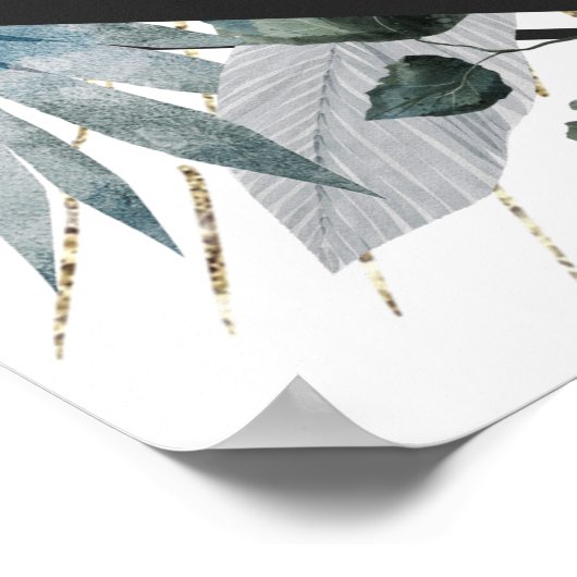 Rustic Tropical Floral Geometric Wedding Welcome P Poster (Hoek)