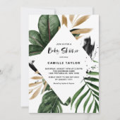 Rustic Tropical Greenery Lijst Summer Baby shower Kaart (Voorkant)