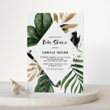 Rustic Tropical Greenery Lijst Summer Baby shower