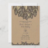 Rustic Tropical Leaves Botanical  Verjaardag Kaart (Voorkant)