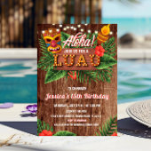 Rustic Tropical Luau Birthday Invitation Kaart
