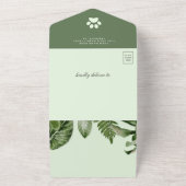 Rustic Tropical Oerwoud Safari Lioness Baby shower All In One Uitnodiging (Buitenkant)