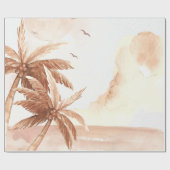 Rustic Tropical Palms Cadeaupapier (Vlak)