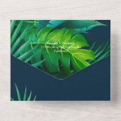 Rustic Tropical Wedding All In One Uitnodiging (Achterkant)