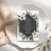 Rustic Tropisch palm Leaves Beach Wedding Menu