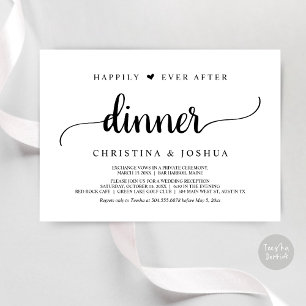 Rustic Trouw Elopement Happily Ever After Diner Kaart
