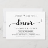 Rustic Trouw Elopement Happily Ever After Diner Kaart (Voorkant)