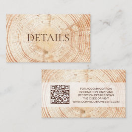 Rustic Trouwdag Bos Details QR-code Sjabloon