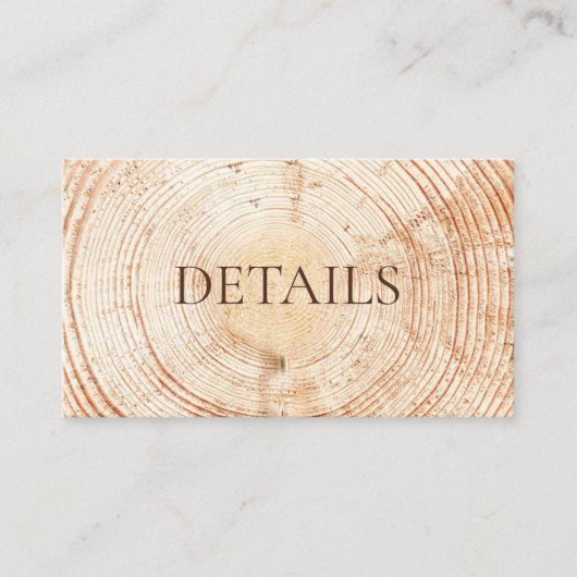Rustic Trouwdag Bos Details QR-code Sjabloon (Voorkant)