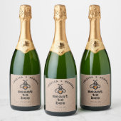 Rustic Trouwen Moet To Bee Sparkling Wijnetiket (Flessen)