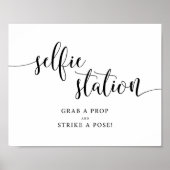 Rustic Trouwfeest Selfie Station Bord Poster (Voorkant)