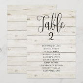 Rustic trouwzaalstoelindeling. Modern landelijk Kaart (Voorkant / Achterkant)