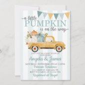 Rustic Truck Baby shower Invitation Pumpkin Patch Kaart (Voorkant)