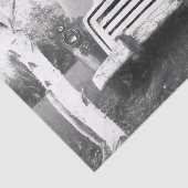  Rustic Truck  Black en White Retro Tissuepapier (Detail)