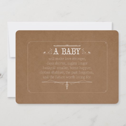 Rustic Truck Het is een Boy Baby Shower-uitzending Kaart (Achterkant)