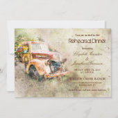 Rustic Truck Trendy Rehearsal Diner Kaart (Voorkant)