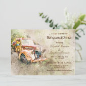 Rustic Truck Trendy Rehearsal Diner Kaart (Staand voorkant)