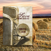 Rustic Truck Western Boerderij Wedding save the da Aankondigingskaart