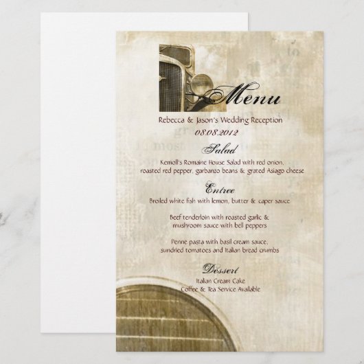 Rustic Truck Western Land Boerderij Weddenschap (Voorkant / Achterkant)