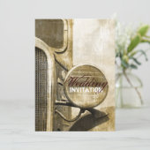 Rustic Truck Western Land Boerderij Weddenschap Kaart (Staand voorkant)