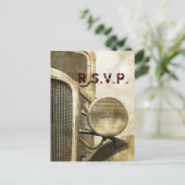 Rustic Truck Westerne Land Boerderij bruiloft RSVP Uitnodiging Briefkaart (Staand voorkant)
